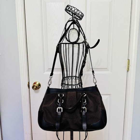 AUTHENTIC PRADA CANAPA CROSSBODY SATCHEL BAG MADE IN ITALY WITH DUST BAG COA - Picture 14 of 15